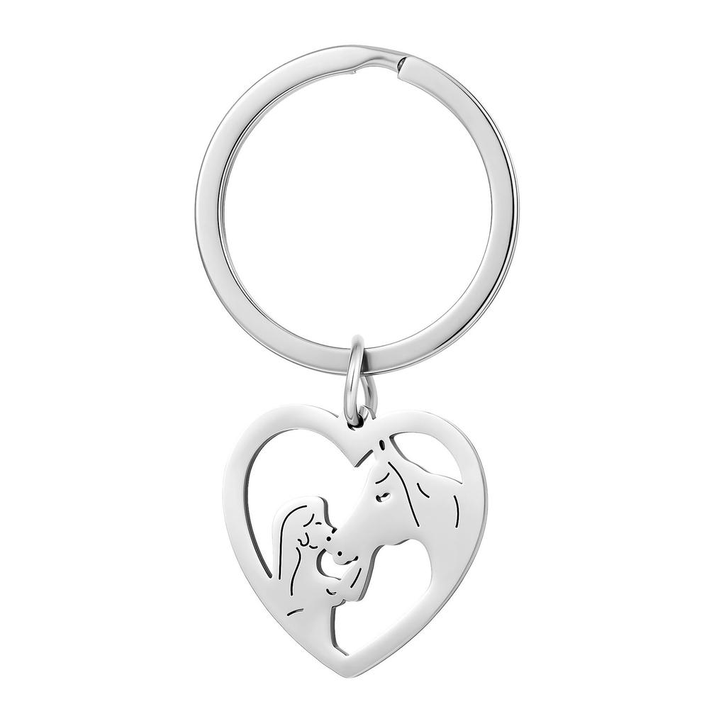 Stainless Steel Keychain, Fashionable Personalized Hollow Love Keychain Pendant Jewelry