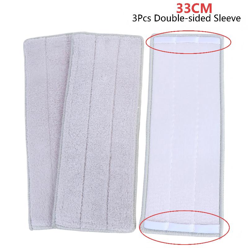 3Pcs Flat Mop Replacement Pads Reusable Thickened Microfiber Absorbent Mop Refill Pads For Spray Mop Dust Mop Cleaning Supplies
