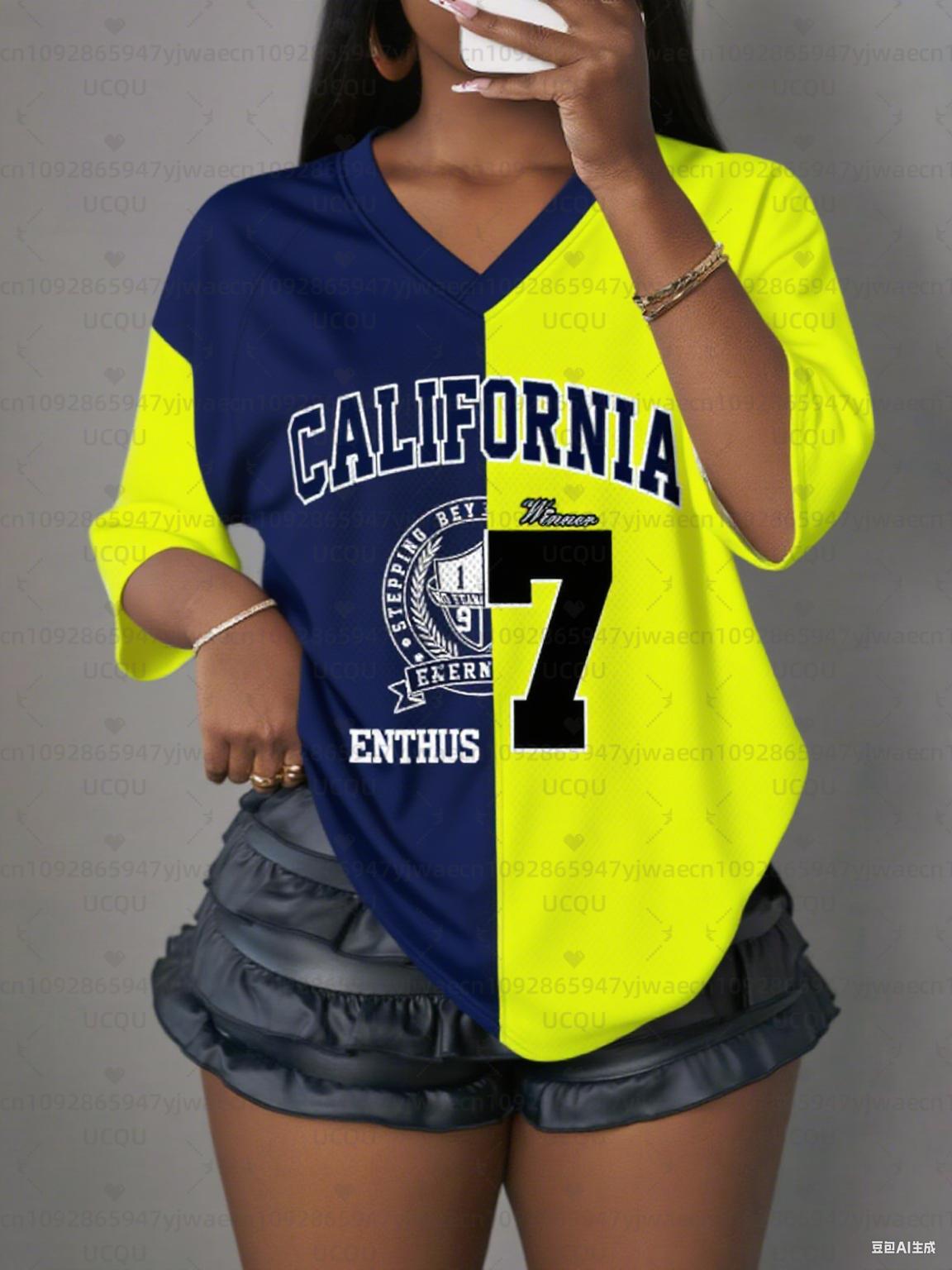 

Women s Sports Jersey, Printed Short-Sleeve T-Shirt, Plus Size, Loose and Comfortable Sports T-Shirt for Summer XXS