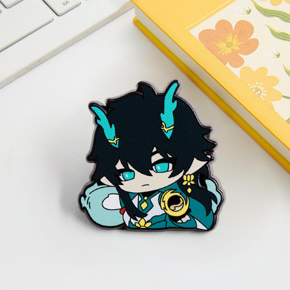 Dan Heng Emailleschild - Kreative Cartoon-Spielcharakter Brosche Abzeichen