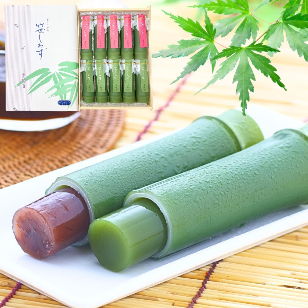 

специалитет Kyoazuki Sasashimizu Mizuyokan 10 штук 5 штук в индивидуальной упаковке Мидзуёкан Японские сладости Киото Подарок Японские сладости Почтой Подарок Киото