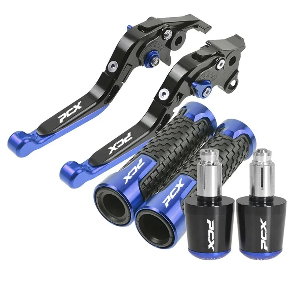 For Honda PCX 125 PCX125 PCX150 Motorcycle Adjustable Folding Brake Clutch Levers Handgrip Handlebar Grips Ends Accessories