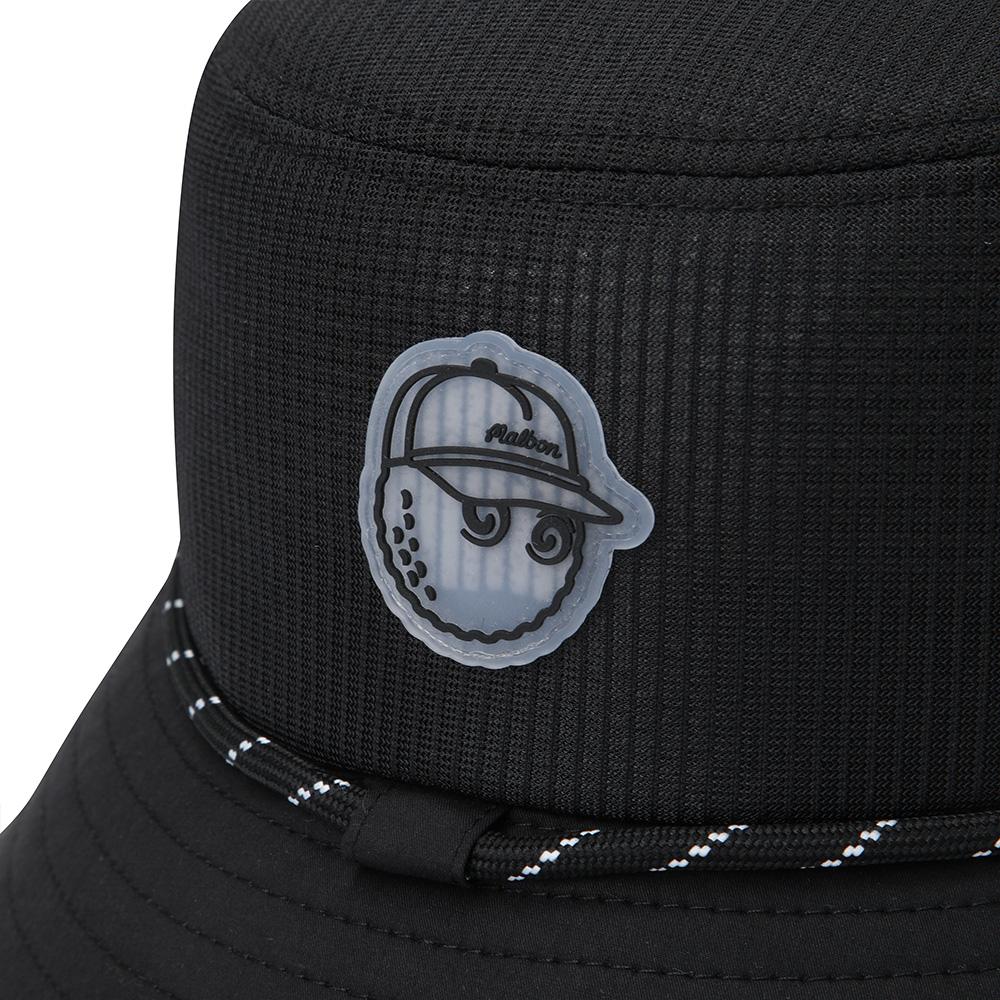 MALBON GOLF Mesh Ventilation Bucket Hat Black