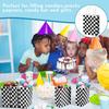 Gersoniel 24 Pieces Checkered Race Treat Bags White Black Checkered Bags Racecar Themed Candy Containers Plaid Kraft Paper Race Car Party Favors