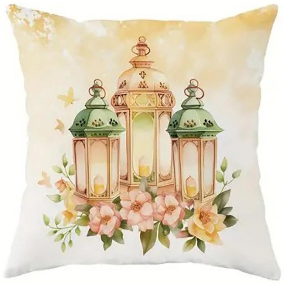 

Moon Star Lantern Pillow Cover Festive Sofa Cushion Cover Bedroom Pillow Cover 45 * 45Cm