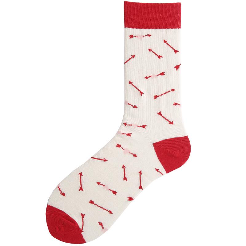 Summer Cotton Socks Trendy Socks Street Personality Illustrations Poached Eggs Harbor Jacquard Medium Tube Socks Socks Couple