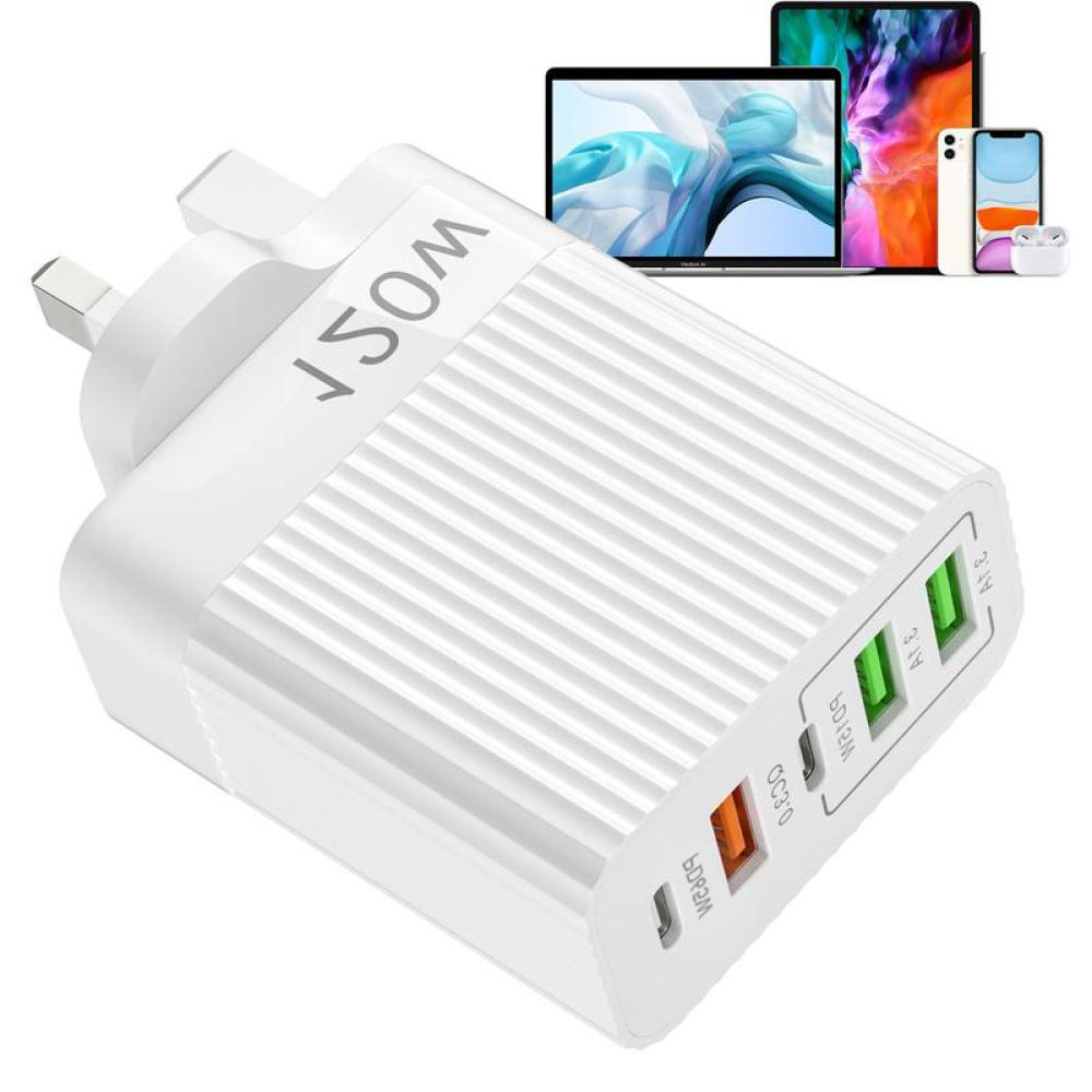 For Xiaomi 120W Super Fast Charger Head Ultra Charger 5port 3 Usb 2 Type C 10A Charger Quick High Speed Charging For Xiaomi Samsung