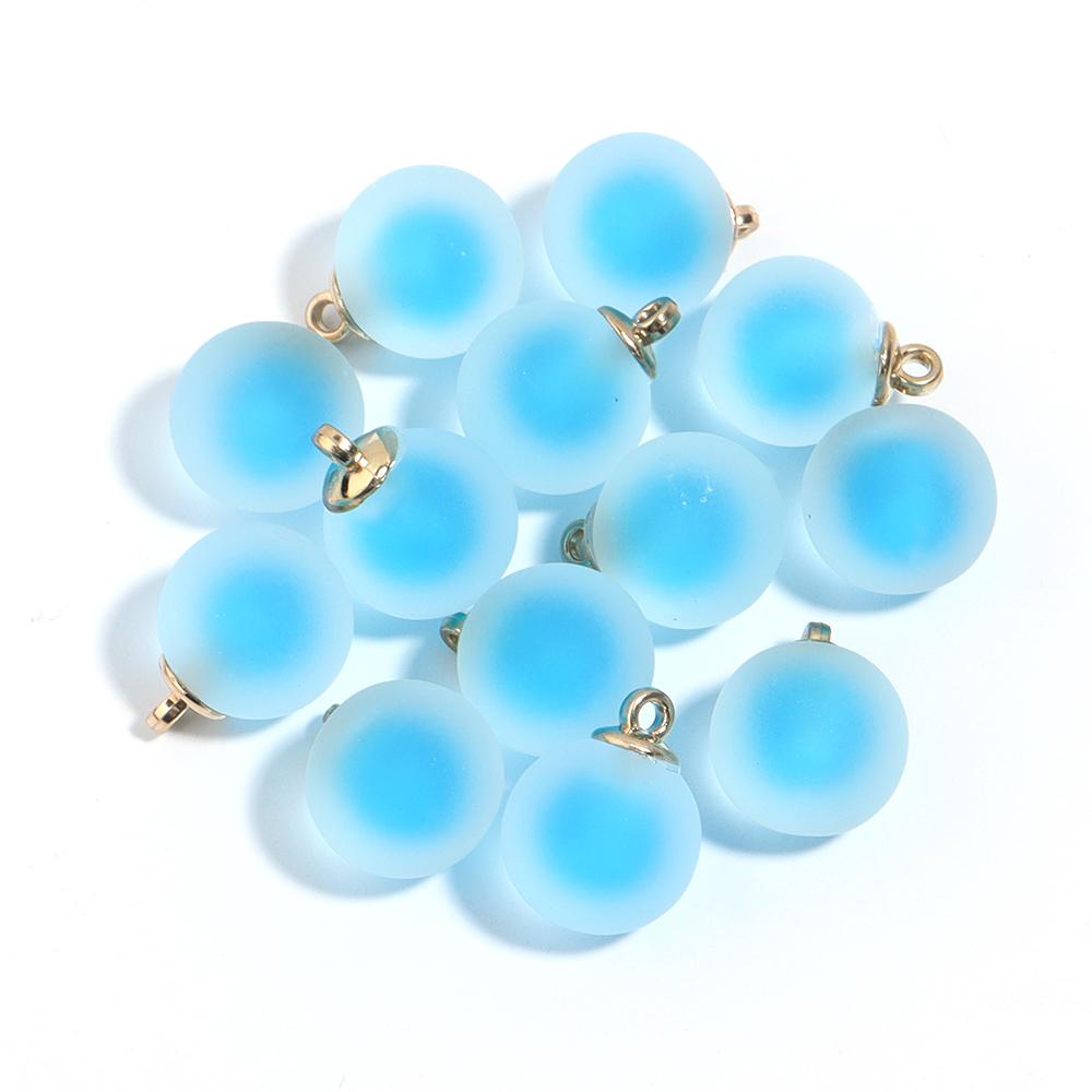 10Pcs Acrylic Frosted Colorful Heart Charms Round Charms For Jewelry Making DIY Bracelet Necklace Earrings Pendants Accessories