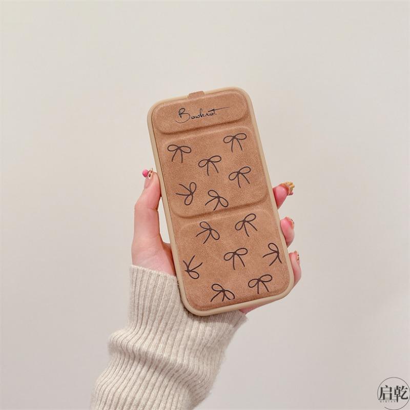 Flip Magnetic Flower Bow Foldable Stand Phone Case For Iphone 11 12 13 14 15 16