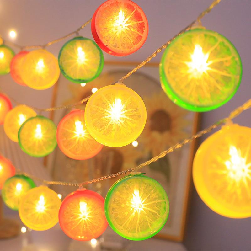 

Светодиодные гирлянды в виде ломтиков лимона в свежем стиле для фестивалей и уличных киосков 6m 40 LEDs USB