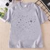 Celestial Stars TShirt fo Unisex Graphic Tee Casual Round Neck Printed Short Sleeve Tshirts Streetwear Clothing