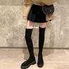 Legs Fine Bi Preparation~ SW Thick High Heel Thick Bottom Round Head Velvet Long Elastic Boots Women's Knee Boots Show Height