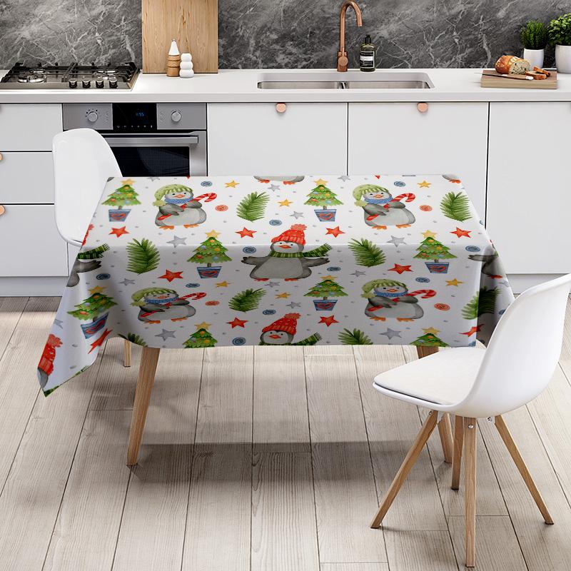 Vibrant Christmas Tablecloth Holiday Decor for Dining Room or Kitchen Various Patterns Available