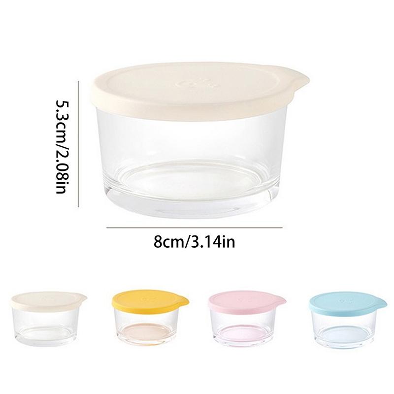Microwave Safe Round Food Storage Container High Borosilicate Glass Pickle Sealed Jar Refrigerator Fruit Vegetable Storage Jar