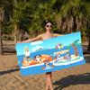 Cartoon B-Blueys Microfiber Blanket Quick Drying Beach Towels Oversized Printing Super Absorbent Pool Towel Blanket