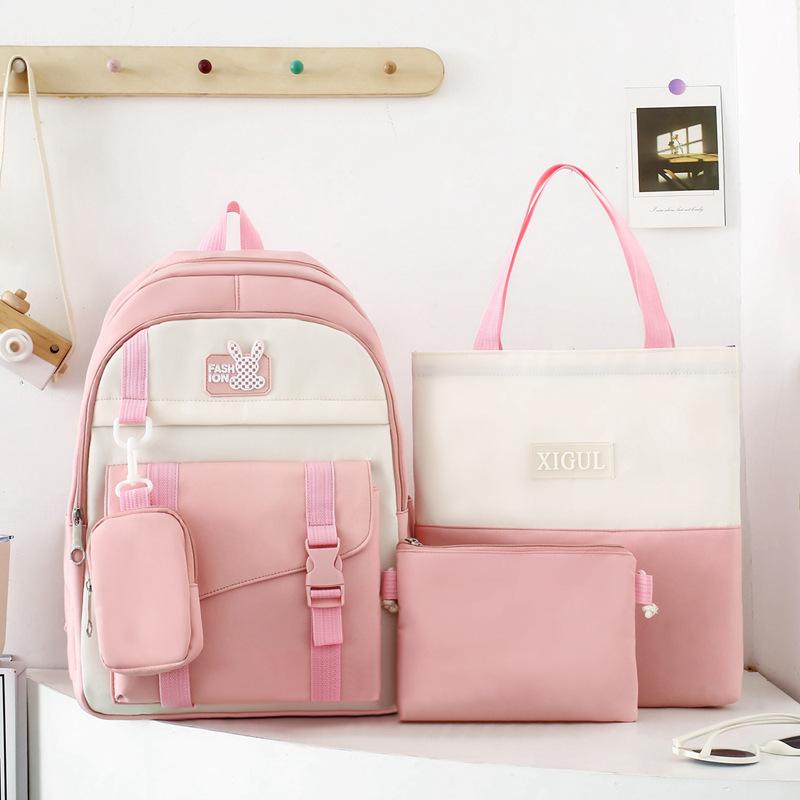 School Bag High School Large Capacity Durable Student Backpack Color Matching High Value Girls Backpack Fashion