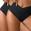 Summer New Fashion Solid Color Bikini Swimsuit Women's Sexy Pleated Personalized Women's Briefs