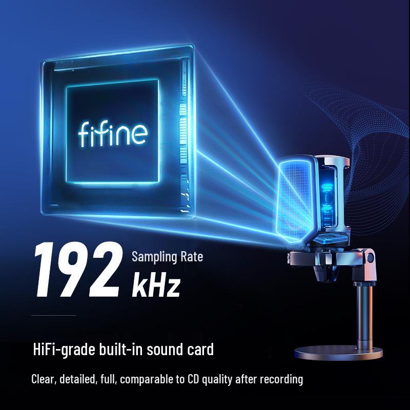 Fifine A6 Radiance RGB Microphone for PC, Phone, Recording, Gaming, Dubbing & Live Streaming