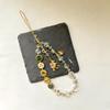 Five-Way God of Wealth Beaded Phone Charm & Keychain Ornament