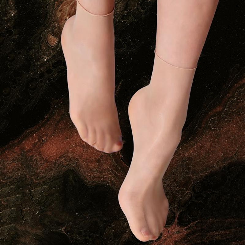 High Elastic Satin Shiny Oil Glossy Socks Breathable Costume Party Socks Solid Color Oil Shiny Stretchy Socks