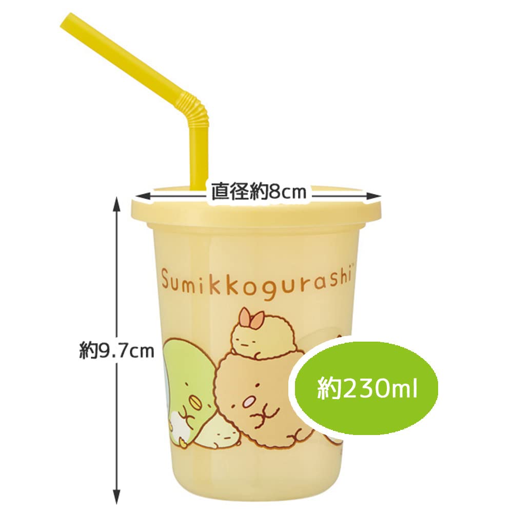 Skater 230ml Tumbler with Sumikko Made in Japan SIH2ST-A Straw, 3-Pack, Gurashi,