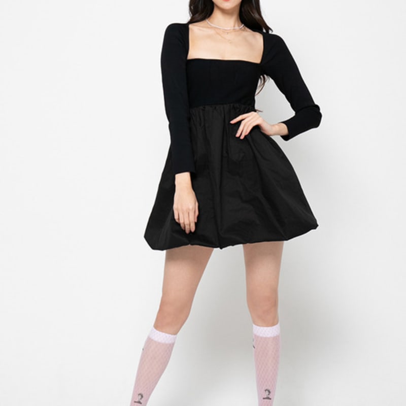 Romantic tiger Unpretty Jane pink cube knee stockings