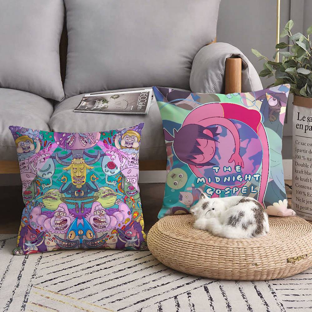 Anime T-The Midnight Gospel Pillow Case Square Pillow Bedroom Sofa Leisure Comfort Cushion Car Living Room Home Decoration