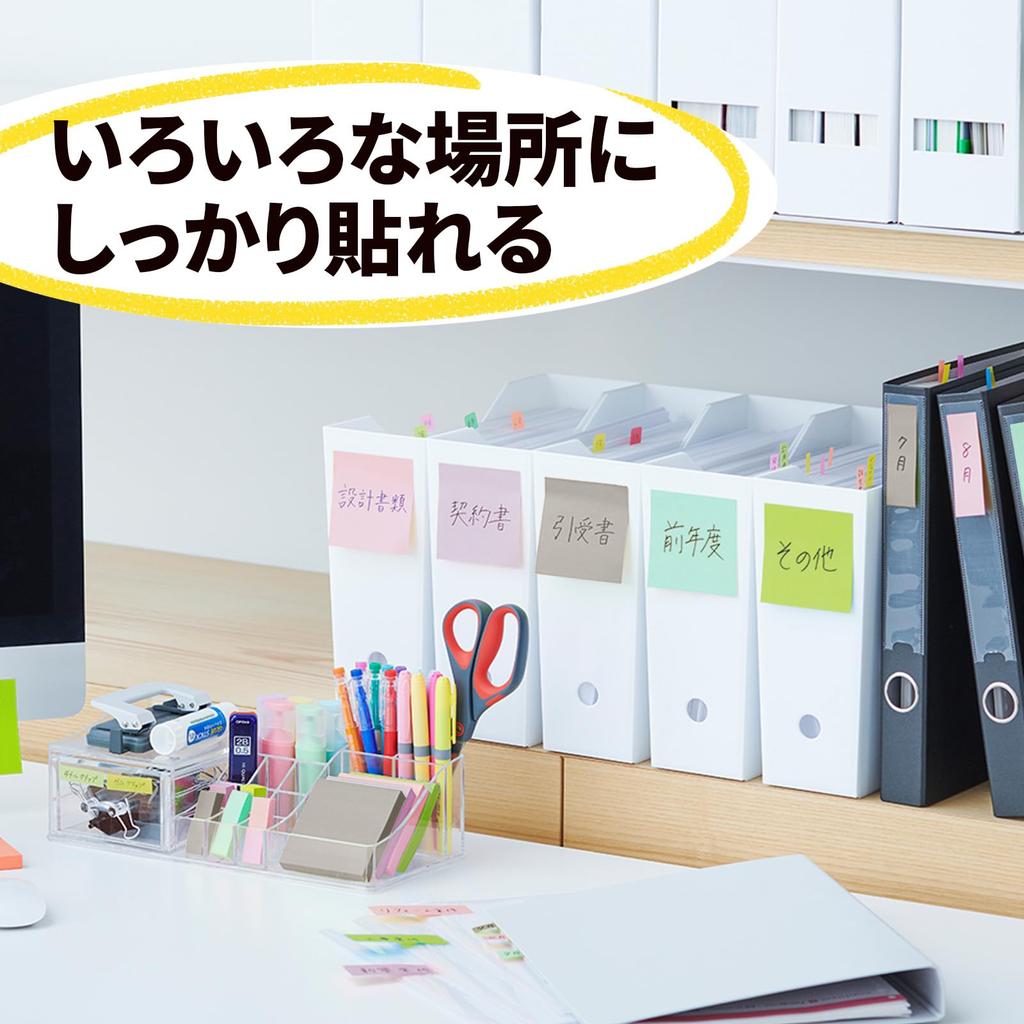 3M Sticky Strong 75 x 90 Sheets x 5 Post-it Notes, Adhesive, Cute, Large, Pop-Up Notes, Multicolor, 75mm, Pads, 654-5SSPOP-APN