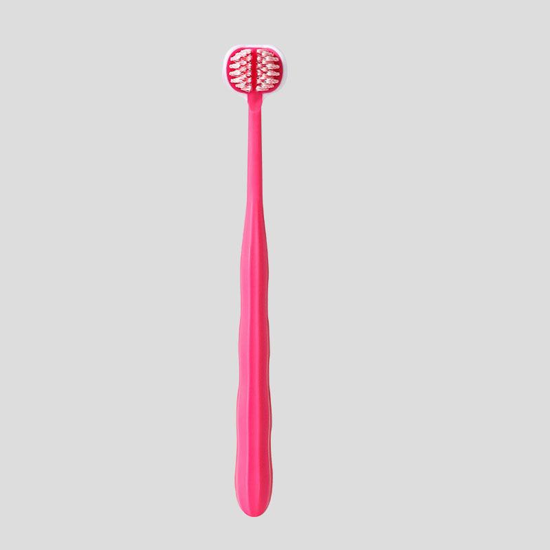 

Adults Three Sided Toothbrush With Soft Bristles Couple Home Spiral Hair Individual Packing Triple Cleaning Care Gum Oral Cavity