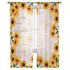 Farm Retro Flower Sunflower Tulle Curtains For Living Room Home Decor Window Curtain Kitchen Sheer Voile Curtain