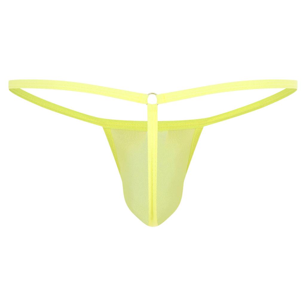 Pánské G-string Průhledné Mesh Bulge Pouch T-back Low Rise Tanga Sissy Spodní prádlo