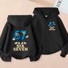 Nuovi Felpe con Zip Six Seven per Bambini Divertenti 67 Sweatshirt Brainrot Bambino Ragazza Ragazzo Felpa con Cappuccio e Zip Top Moda Casual
