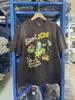 Summer Vintage Saint Tshirt Washed Pattern Printed Short Sleeve  Cotton High Street Casual Oversize Loose Fashion Top