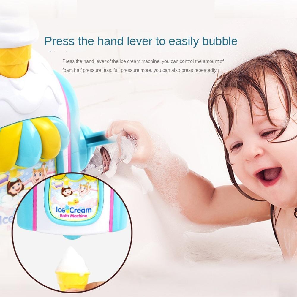 Simulation Ice Cream Bubble Maker Delicate Kid Toys Bath Ice Cream Foam Machine  Garden Yard