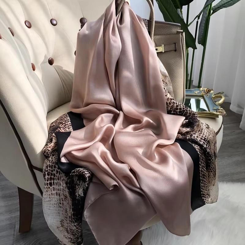 Hangzhou 100% Natural Real Silk Scarf Women Bandana long Scarves Wrap Kerchief Luxury High Quality Hijab Echarpe pashmina
