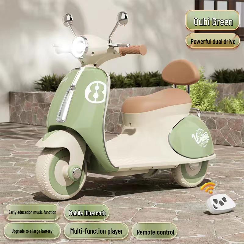 Children's Cross-Border Electric Tricycle with Remote Control - Dual-Drive, Rechargeable, Ideal Gift for Boys and Girls