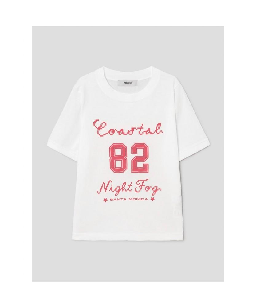 8seconds Lettering Short Sleeve Pullover White