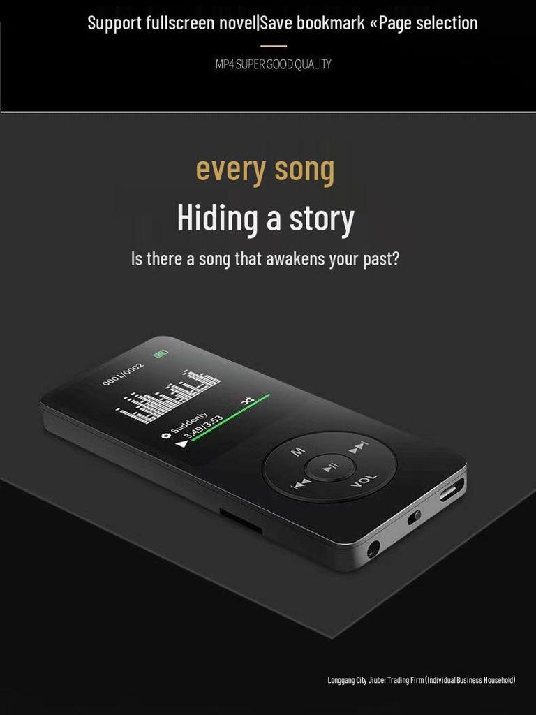 MP3 Player for Students: Bluetooth-enabled, Compatible with MP3/MP4 Formats, Ideal for Music and Audiobooks.