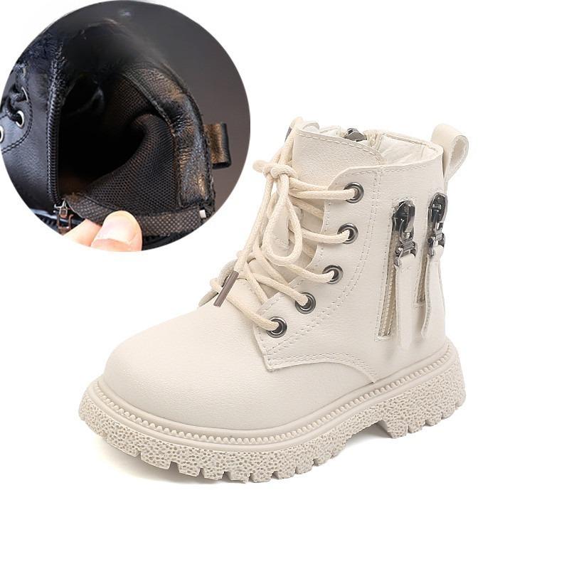 New Arrival Kids Winter Martin Boots British Style Boys Warm Leather Shoes Girls Cotton Fashion Ankle Boots