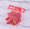 Red Small Flocked Christmas Bow Tree Lights Decorations Ornaments