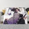 Kochou Shinobu Fluffy Soft Blankets for Decorative Sofa Blanket Knitted Plaid Home and Decoration Microfiber Bedding Beach Towel