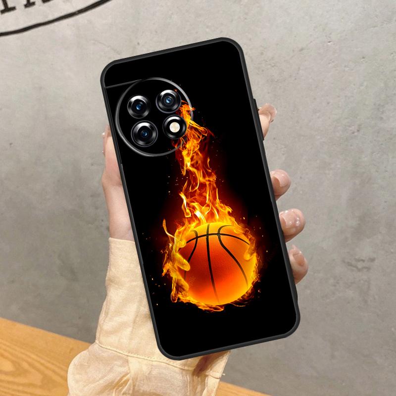 Basketball On Fire Case For OnePlus 15R 13T 13R 13 12 12R 11 10 9 Pro 10T 8T Nord 5 CE 2 3 4 Lite N20 N30 Cover