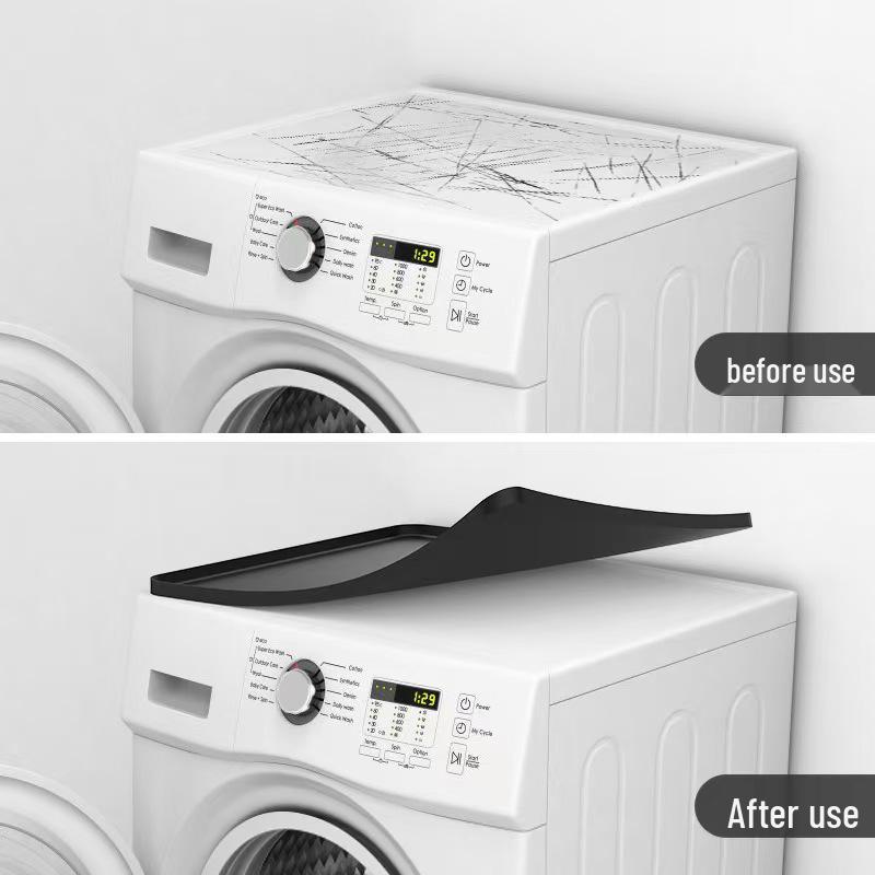 Custom Silicone Protective Mat for Washing Machines - Scratch-proof, Waterproof, Dustproof, Non-slip, Roller Dryer Storage Mat