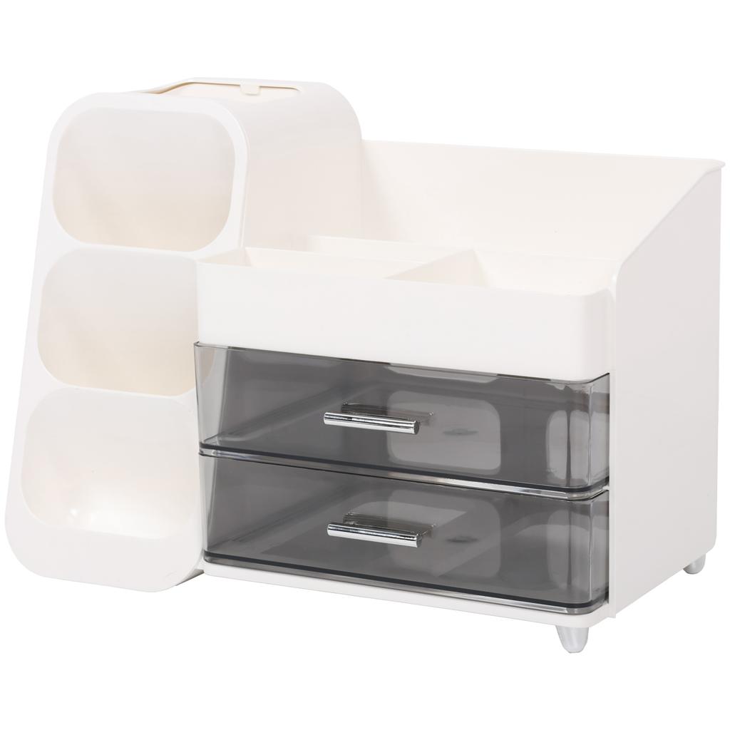 Drawer Makeup Storage Box Desktop Cosmetic Display Case Dormitory Finishing Plastic Shelf Cosmetics Skin Care Dressing Organizer