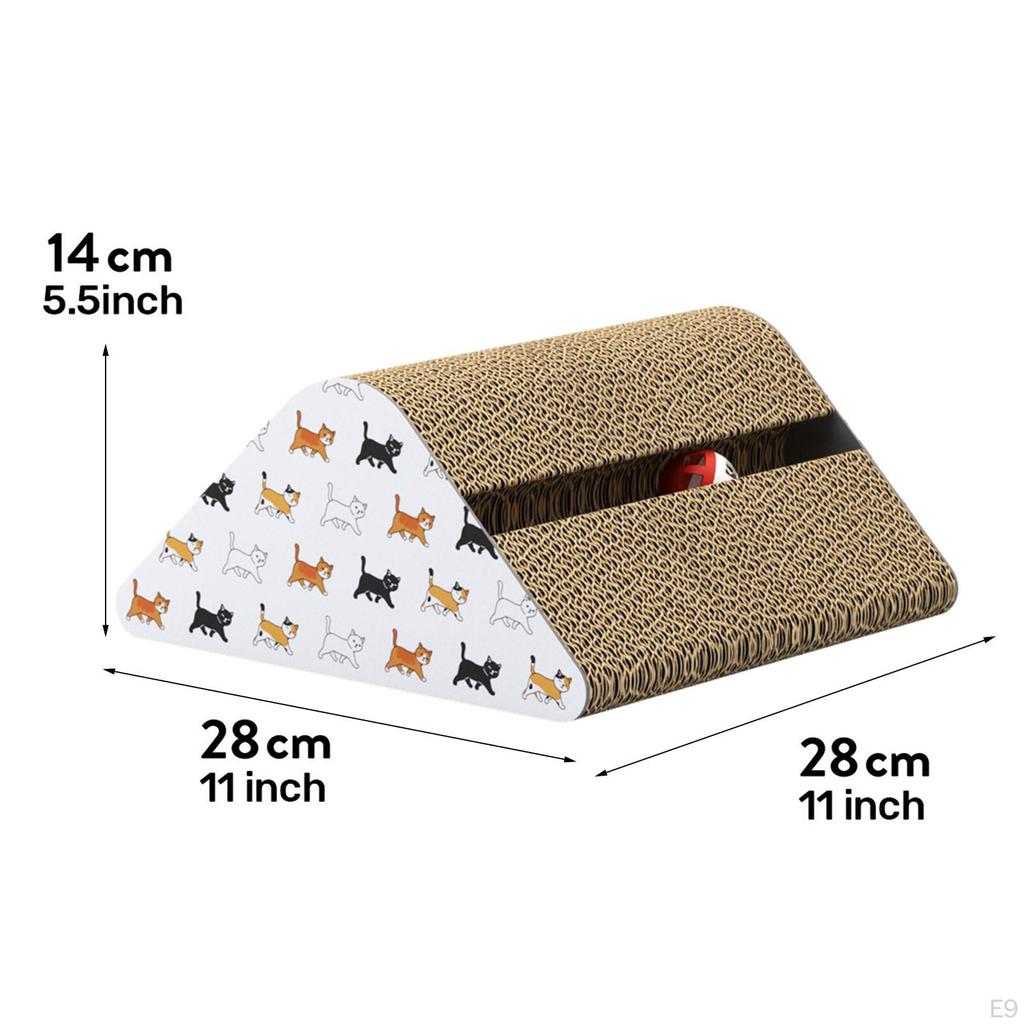 Cardboard Cat Scratcher Trianglar Kitten Scratching Board Thickened Wear Resistant with Two