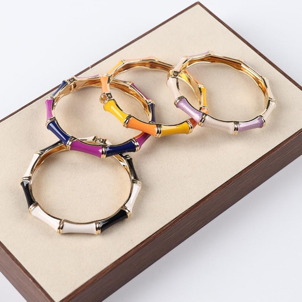 Dainty Colorful Bamboo Bangle Vintage Traditional Enamel Bangle Ethnic Elegant Hand Bracelet Girls