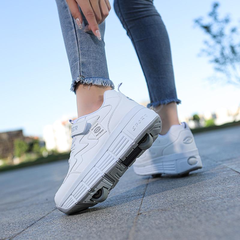 Doppel-/Einzelrad-Rollschuhe für Kinder und Erwachsene - Abnehmbare Räder