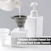 3Pcs Foldable Collapsible Funnels Silicone Funnel BPA-Free Versatile Bottle Filling Funnels Kitchen Tools