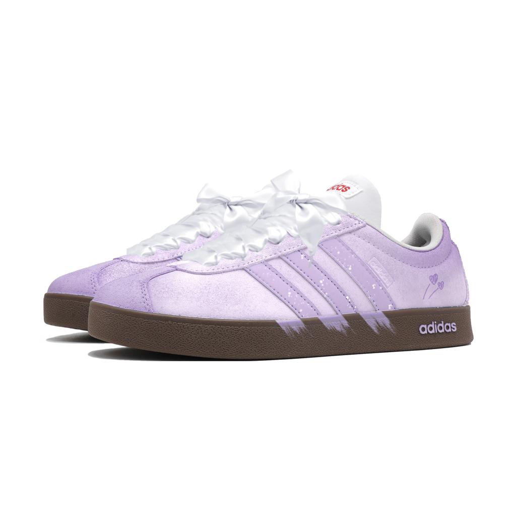 Adidas VL COURT 2.0 Bellflower Dream Low top Skateboard Shoes Unisex Purple HQ1802(Team2178-)