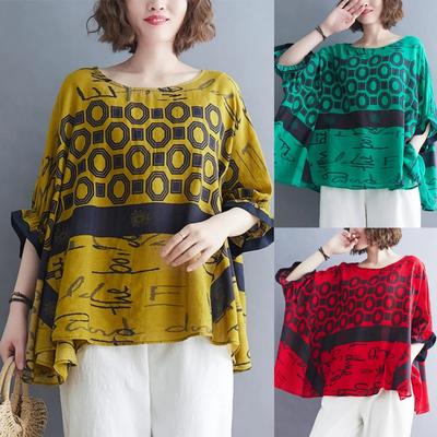 Oversized T Shirt Women Cotton Vintage Print Tshirt Casual Loose Summer Graphic Bat Short Sleeve T-shirt Ladies Tops